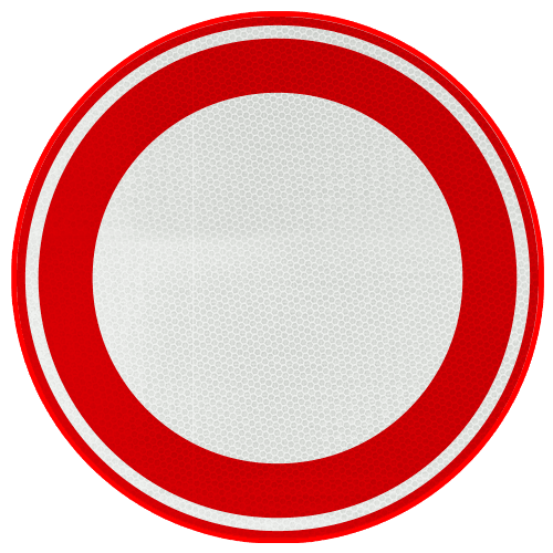 Verkeersbord RVV C01 - Gesloten voor alle verkeer