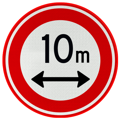Verkeersbord RVV C17 - Gesloten voor te lange voertuigen