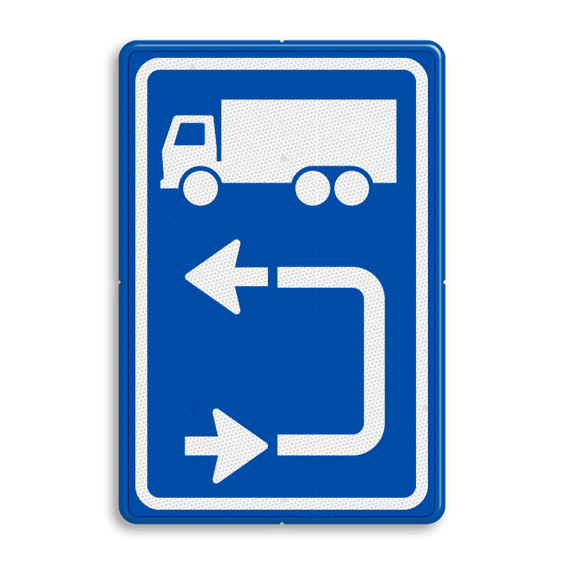 Inritbord BT15blo - vrachtwagens linksom