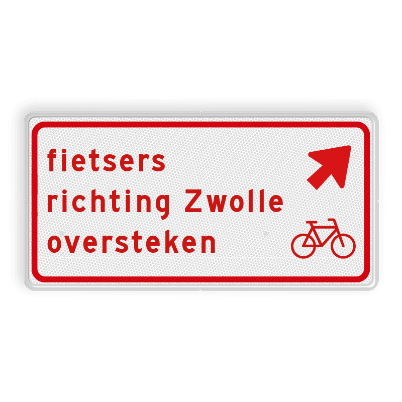 Verkeersbord RVV BW09rb - fietsers richting plaats oversteken