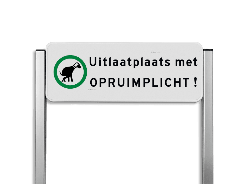 Verkeersbord unit type TS - hondenuitlaatplaats (HUP’s) - Opruimen graag!
