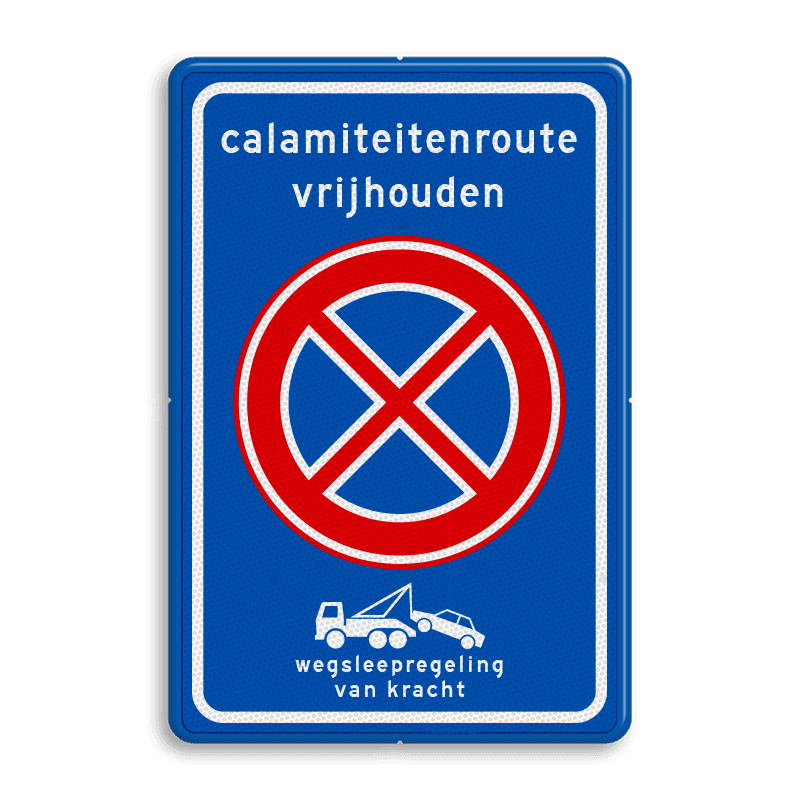 Verkeersbord RVV E2 + txt + wegsleepregeling - BT32