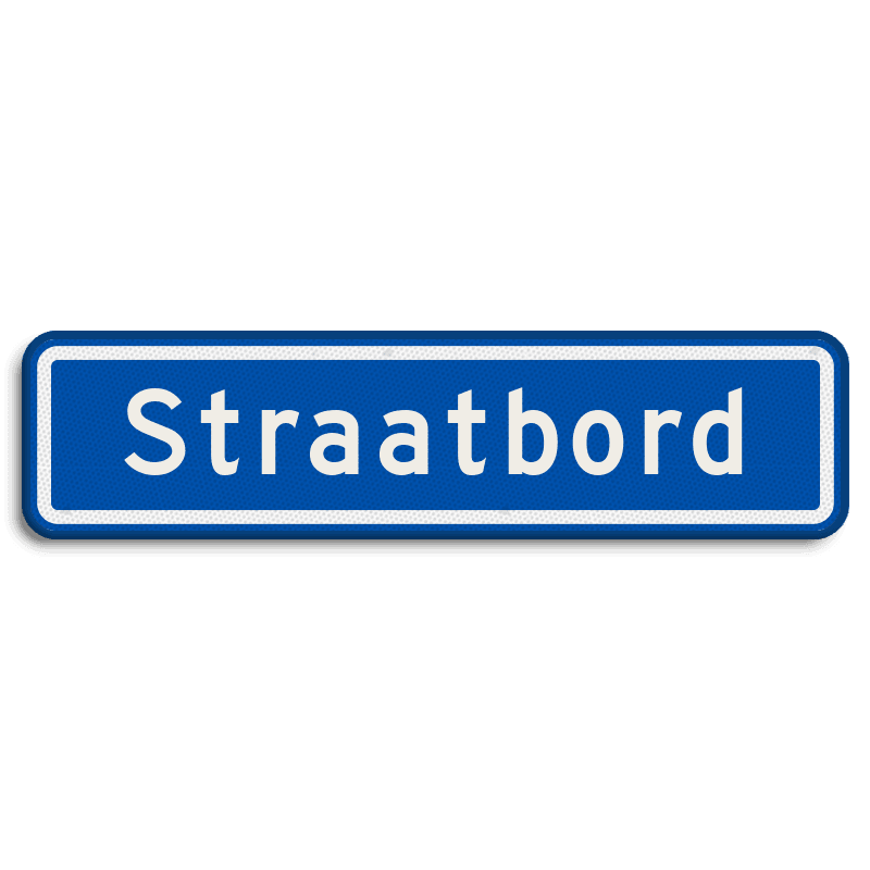 Straatnaambord 10 karakters 600x150 mm NEN 1772