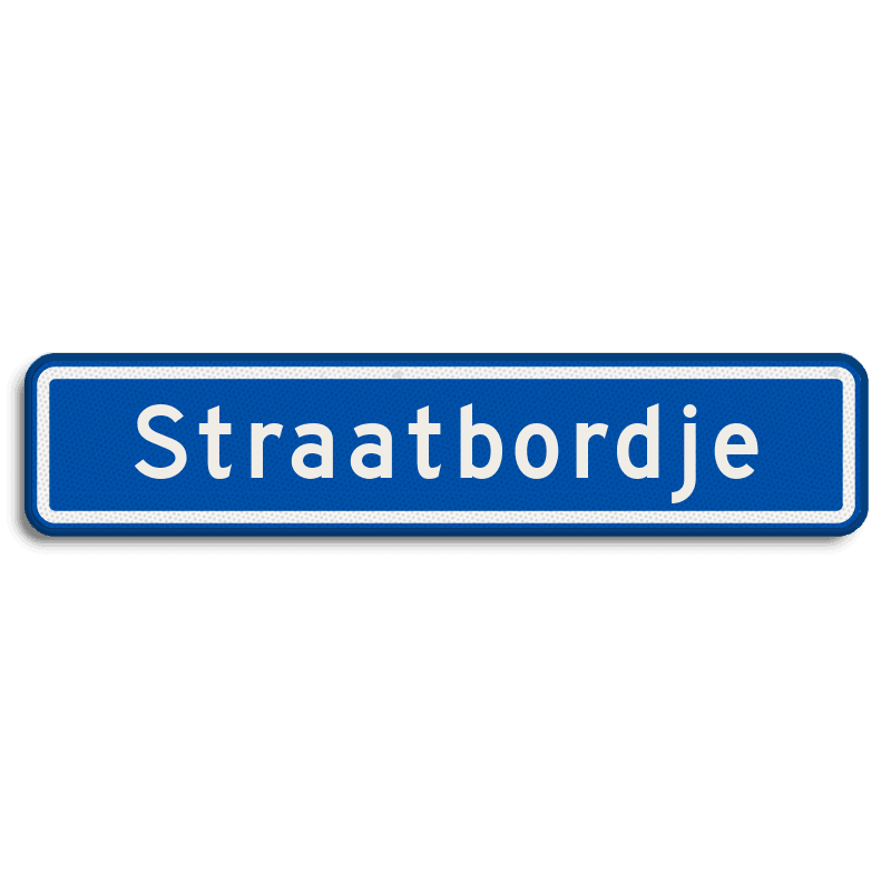 Straatnaambord 12 karakters 700x150 mm NEN 1772