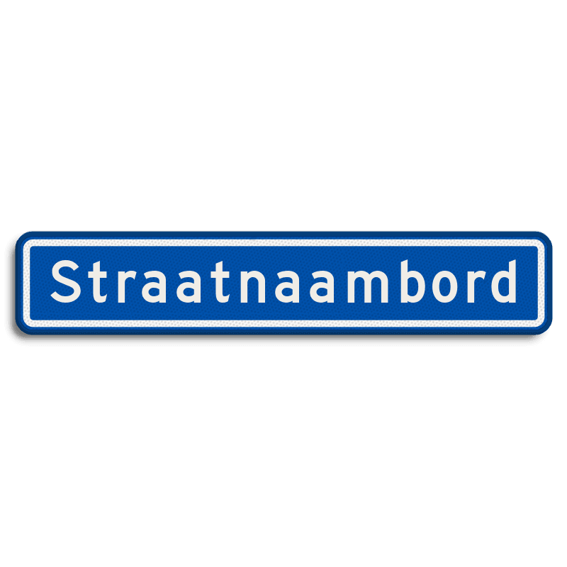 Straatnaambord 14 karakters 800x150 mm NEN 1772