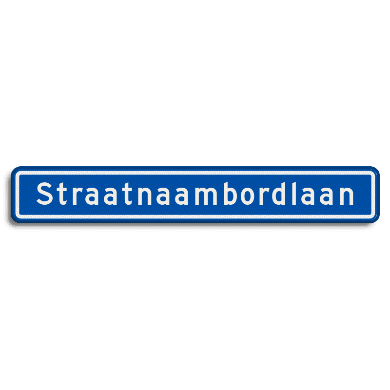 Straatnaambord 18 karakters 1000x150 mm NEN 1772