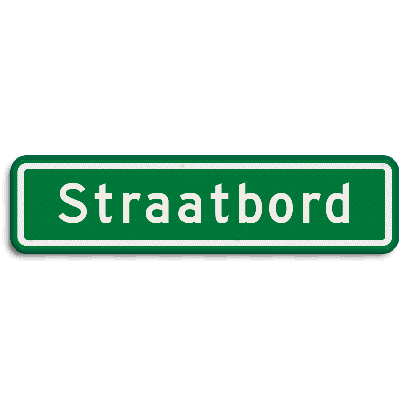 Straatnaambord groen 10 karakters 600x150mm