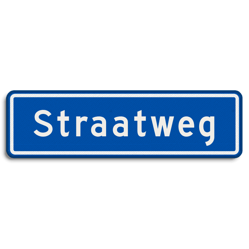 Straatnaambord 09 karakters 700x200 mm NEN 1772