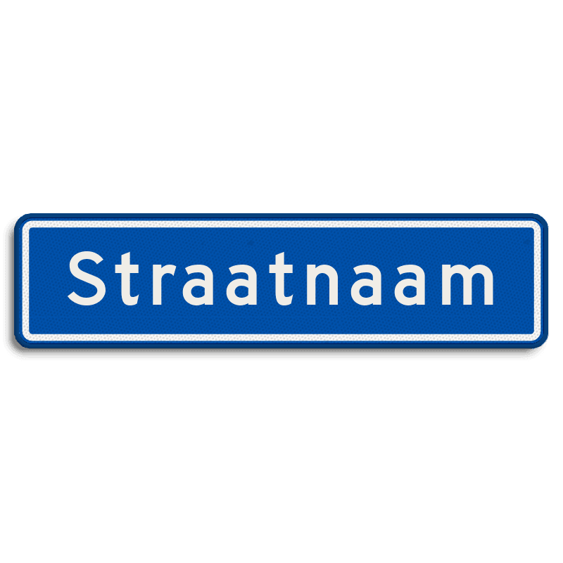 Straatnaambord 11 karakters 800x200 mm NEN 1772