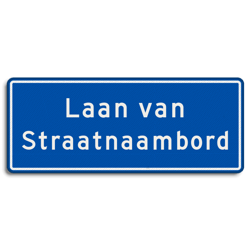 Straatnaambord 28 karakters 1000x400 mm NEN 1772