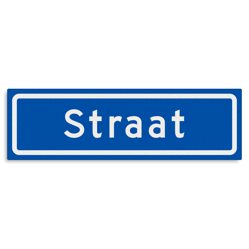 Straatnaambord KOKER 500x150mm - max. 8 karakters - NEN1772