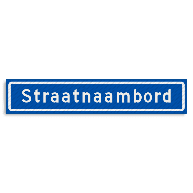 Straatnaambord KOKER 800x150mm - max. 14 karakters - NEN1772