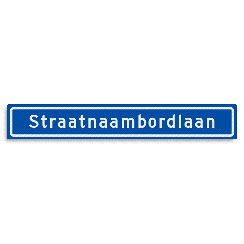 Straatnaambord KOKER 1000x150mm - max. 18 karakters - NEN1772