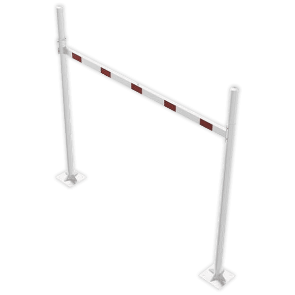 Limiteur de hauteur variable 1,8 - 2,8 mètres avec montants Ø102mm - Version fixe