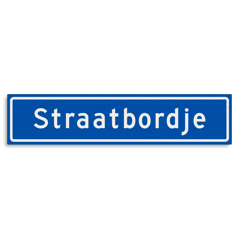 Straatnaambord KOKER 900x200mm - max. 12 karakters - NEN1772