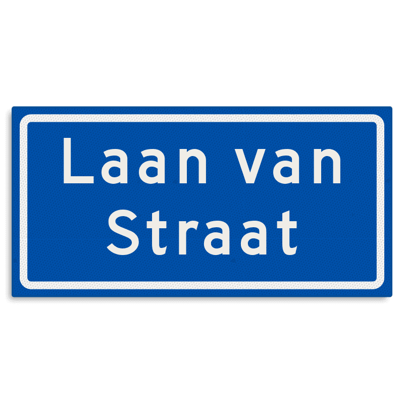Straatnaambord KOKER 500x250mm - max. 16 karakters - 2 regelig NEN1772