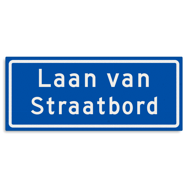 Straatnaambord KOKER 600x250mm - max. 20 karakters - 2 regelig NEN1772