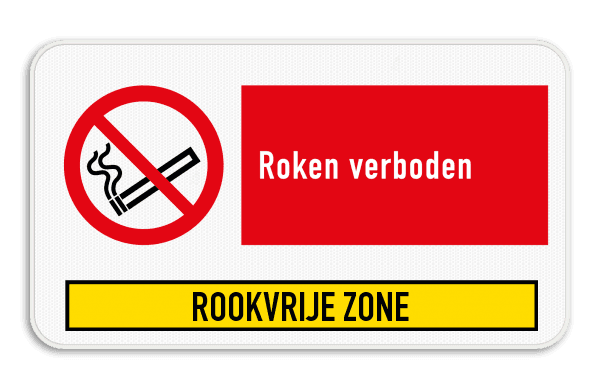 Roken Verboden Bord Reflecterend Aluminium Signalisatiebord