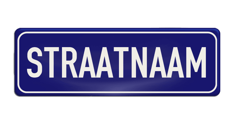 Straatnaambord aluminium DOR 600x200mm - type Binnenstad