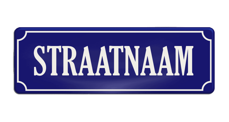 Straatnaambord aluminium DOR 600x200mm - type Binnenstad