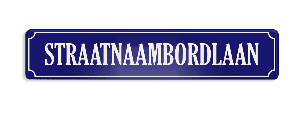Straatnaambord aluminium DOR 1000x200mm - type Binnenstad