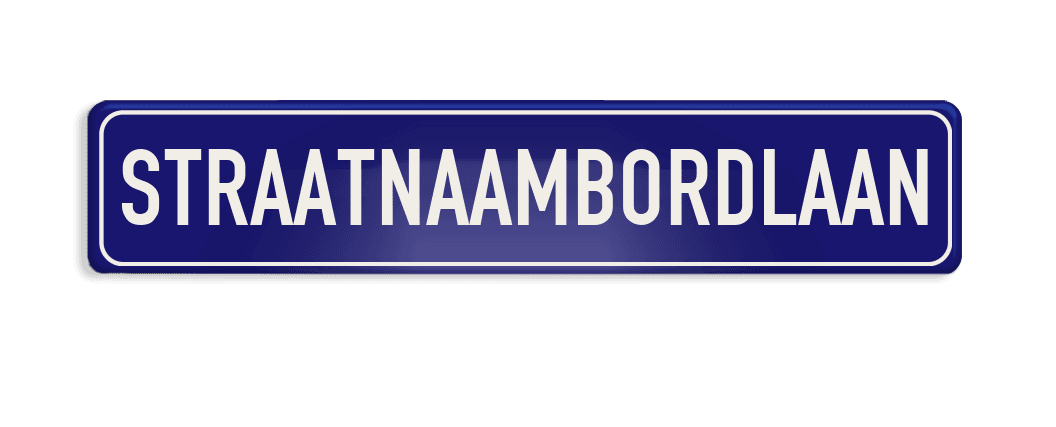 Straatnaambord aluminium DOR 1000x200mm - type Binnenstad
