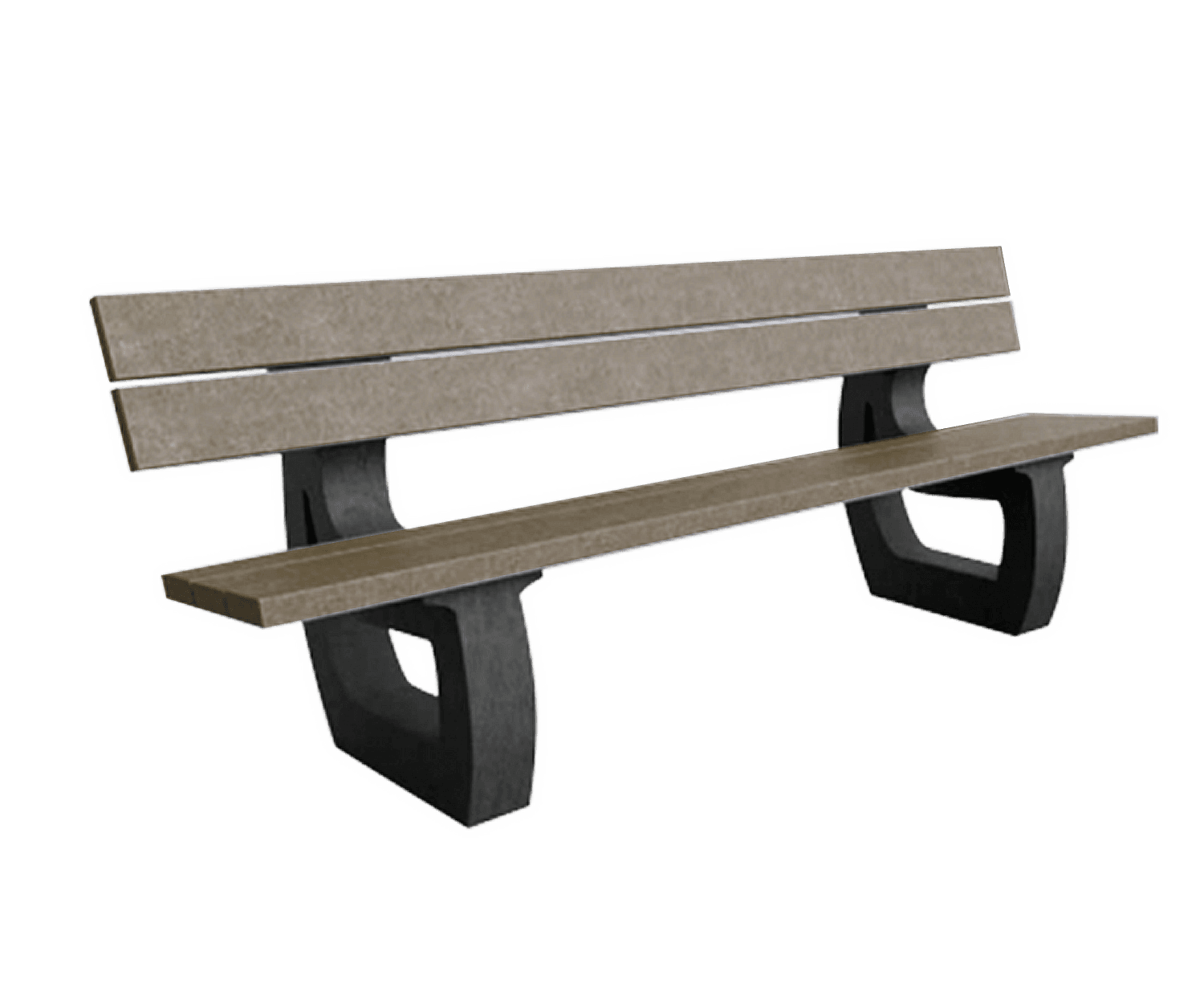 Banc public avec dossier - Bicolore - Modèle Bonn