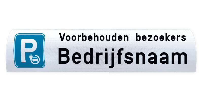 Parkeerbord voor biggenrug / betonrand 600x300mm