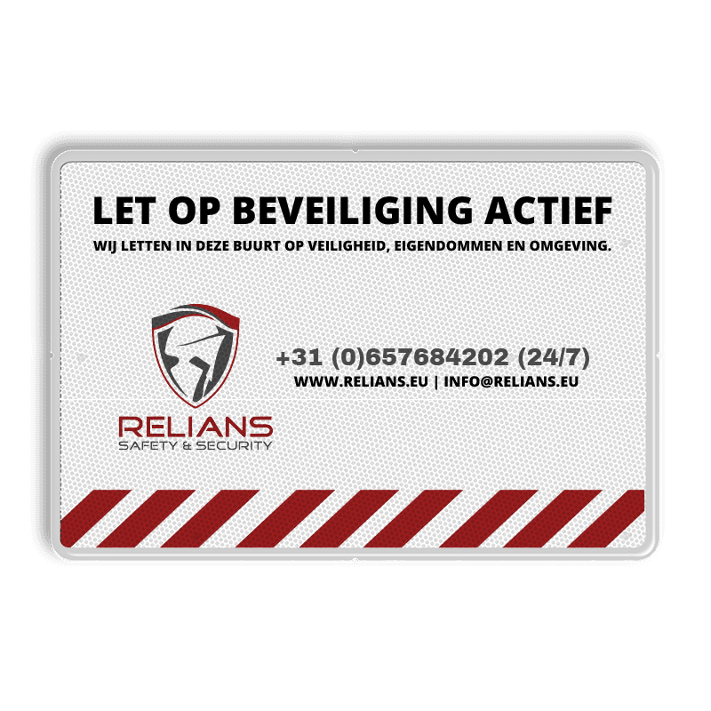 Informatiebord - Buurtbeveiliging + Relians