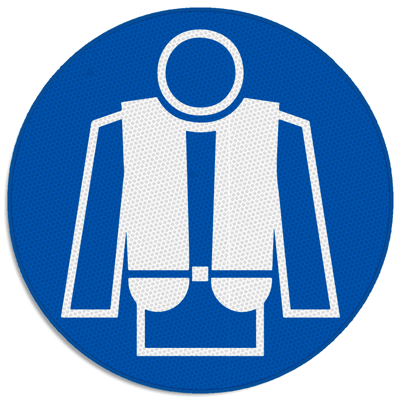 Veiligheidsbord - Zwemvest / reddingsvest verplicht