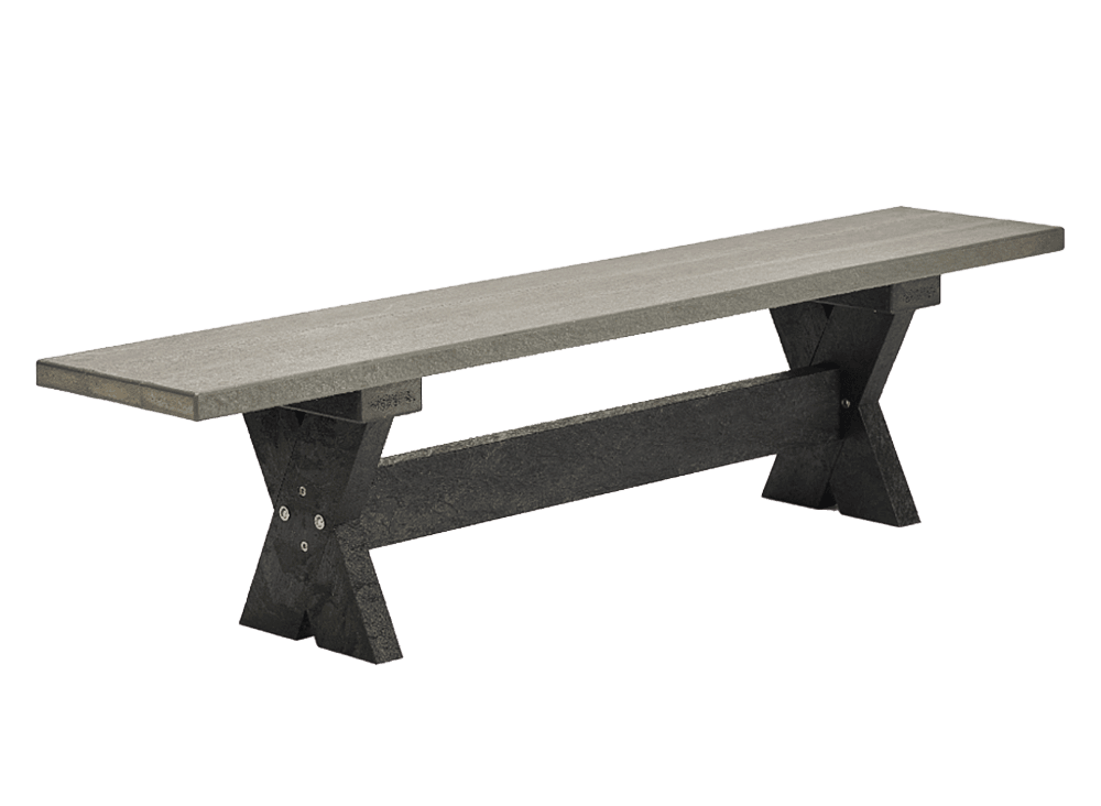 Banc public sans dossier - Bicolor - Modèle Cross
