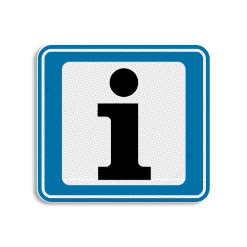 Vlak terreinbord 119x109mm - Pictogram Informatiepunt