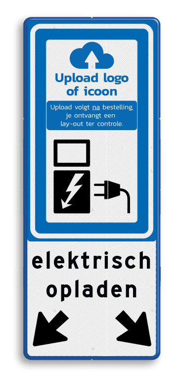 Verkeersbord RVV BW101_SP19 met tekst en logo
