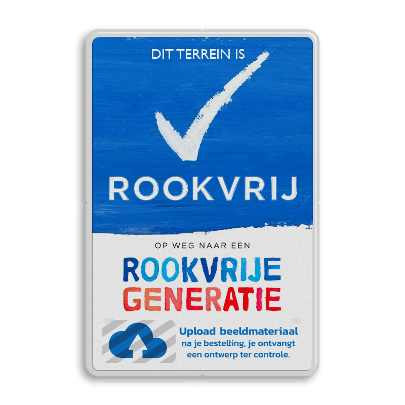 Informatiebord - Op weg naar een Rookvrije generatie - met eigen logo/beeldmerk