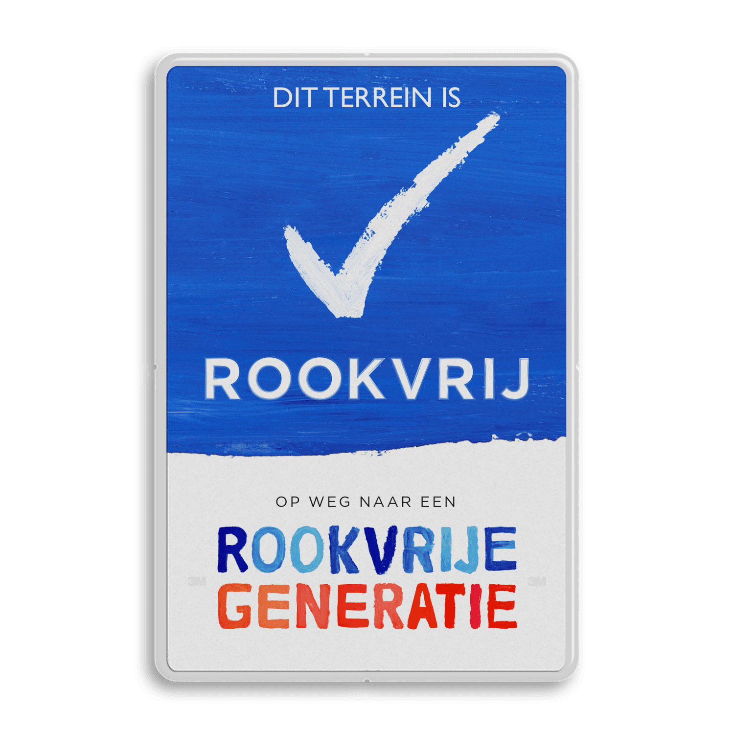 Informatiebord aluminium (DOR) - Rookvrije Generatie - NOC*NSF