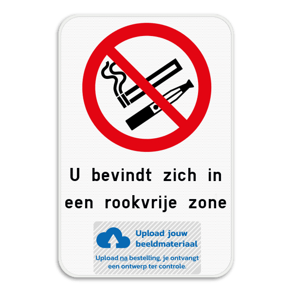 Rookverbod - Eigen tekst - Eigen logo