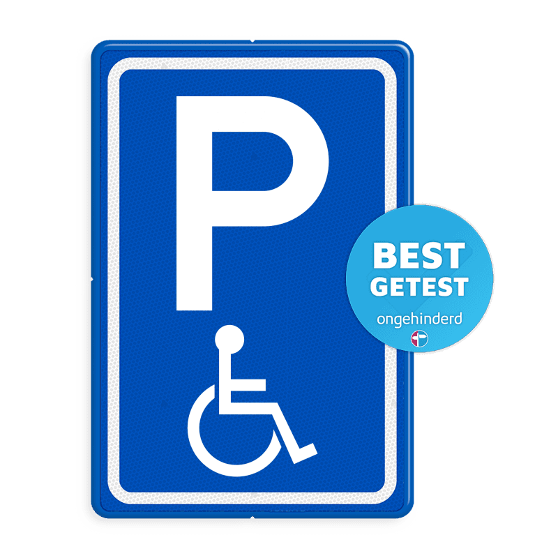 Verkeersbord RVV E06 - Parkeren mindervaliden