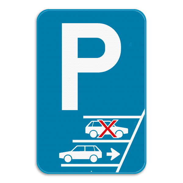 Parkeerbord - Opgelet achteruit inparkeren