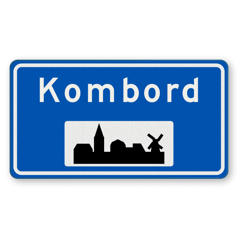 Plaatsnaambord 1180x650mm RVV H01a - Begin bebouwde kom