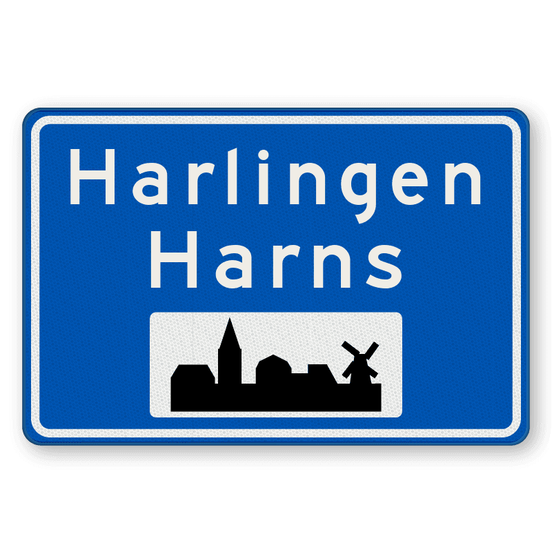 Plaatsnaambord 1180x800mm RVV H01c - Begin bebouwde kom