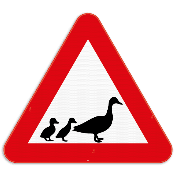 Verkeersbord SB250 - opgelet overstekende eenden