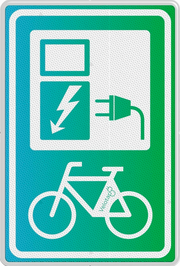 Verkeersbord Velotap RVV BW101_SP20 Oplaadpunt elektrische fiets