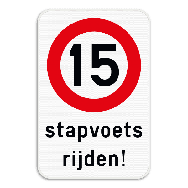 Verkeersbord - C43 - Stapvoets rijden