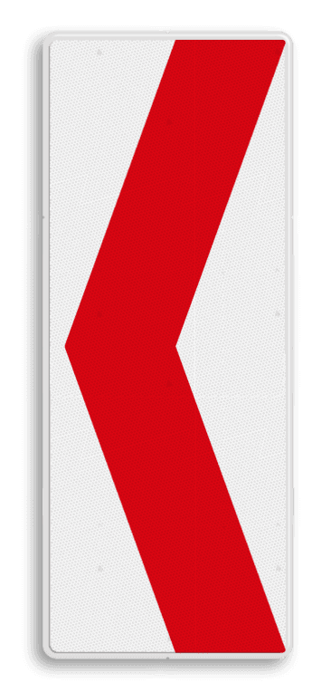 Verkeersbord smalle bochtschild (niet officieel)