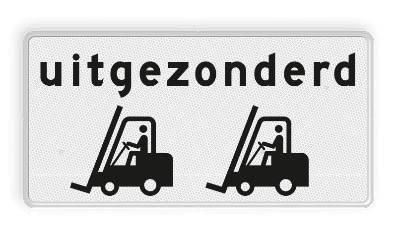 Verkeersbord uitgezonderd heftrucks