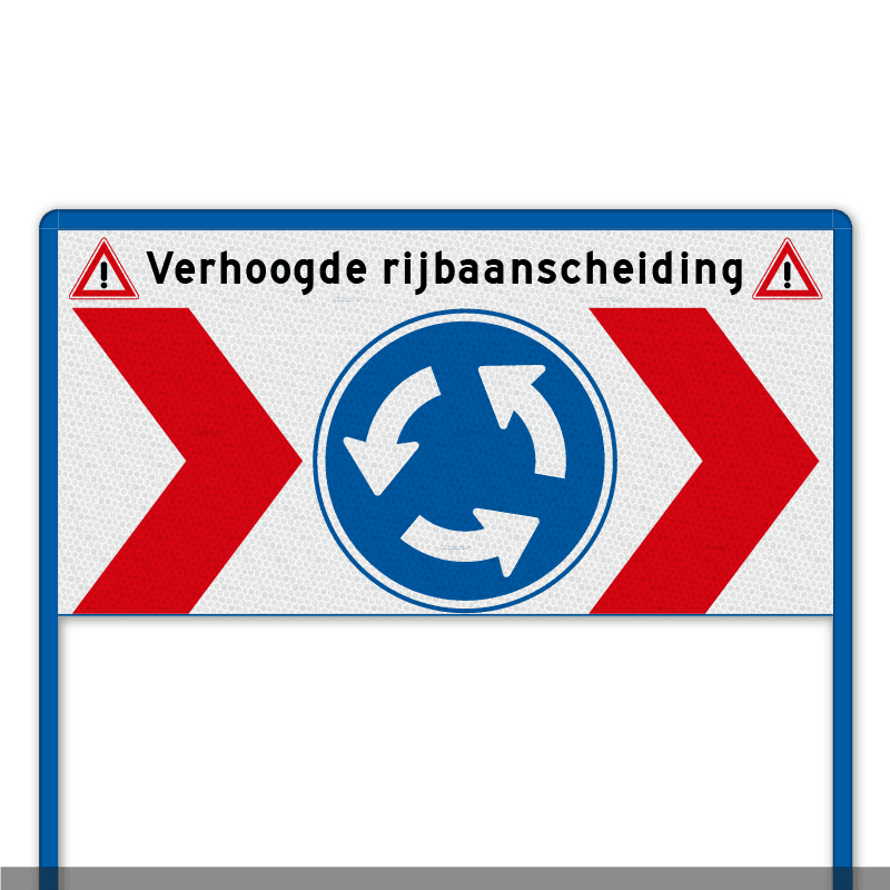 Rotondeportaal Type 2- Verhoogde rijbaanscheiding - 2000x1000mm