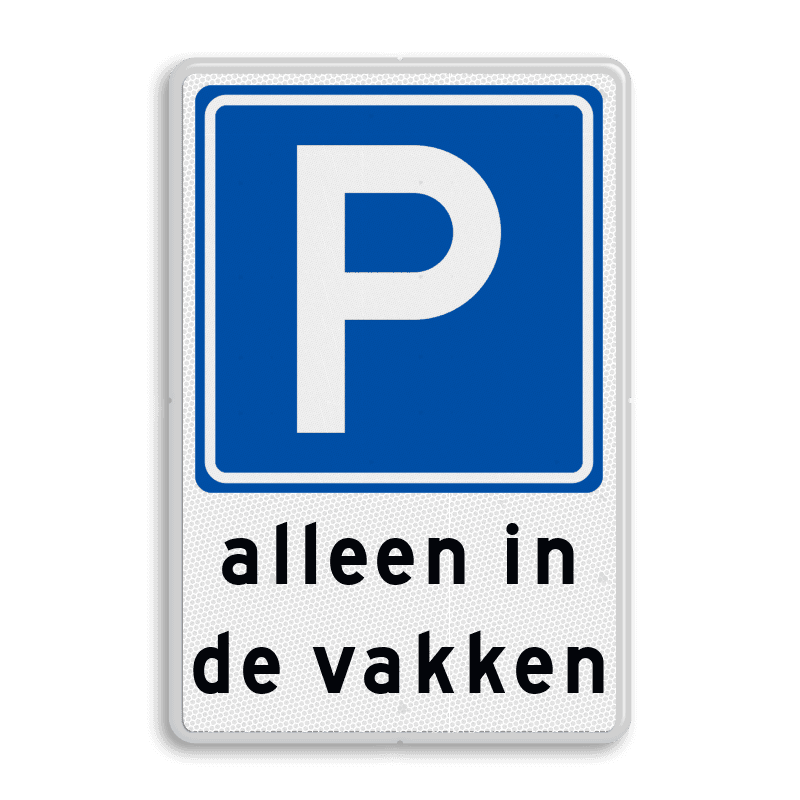 Parkeerbord RVV E04 + in de vakken