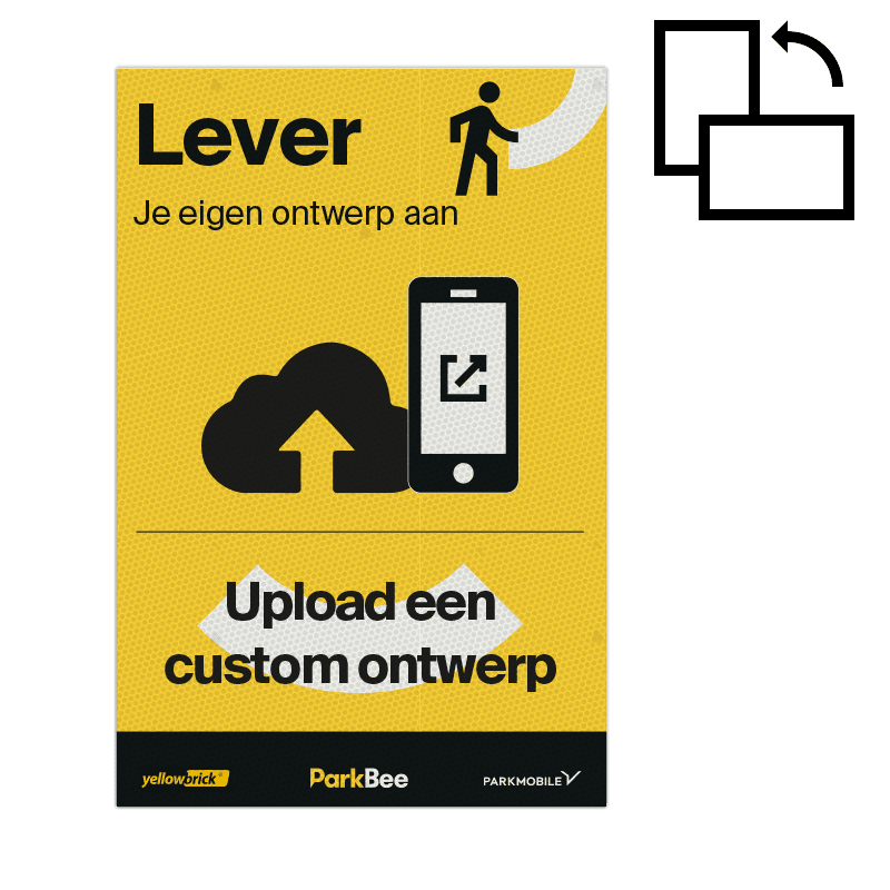 Vlak bordpaneel (Alupanel) - ParkBee - afwijkend ontwerp + afmeting