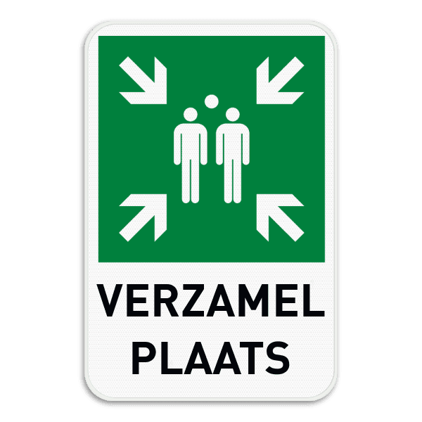 Verzamelplaats bord met tekst | E007 - BT33