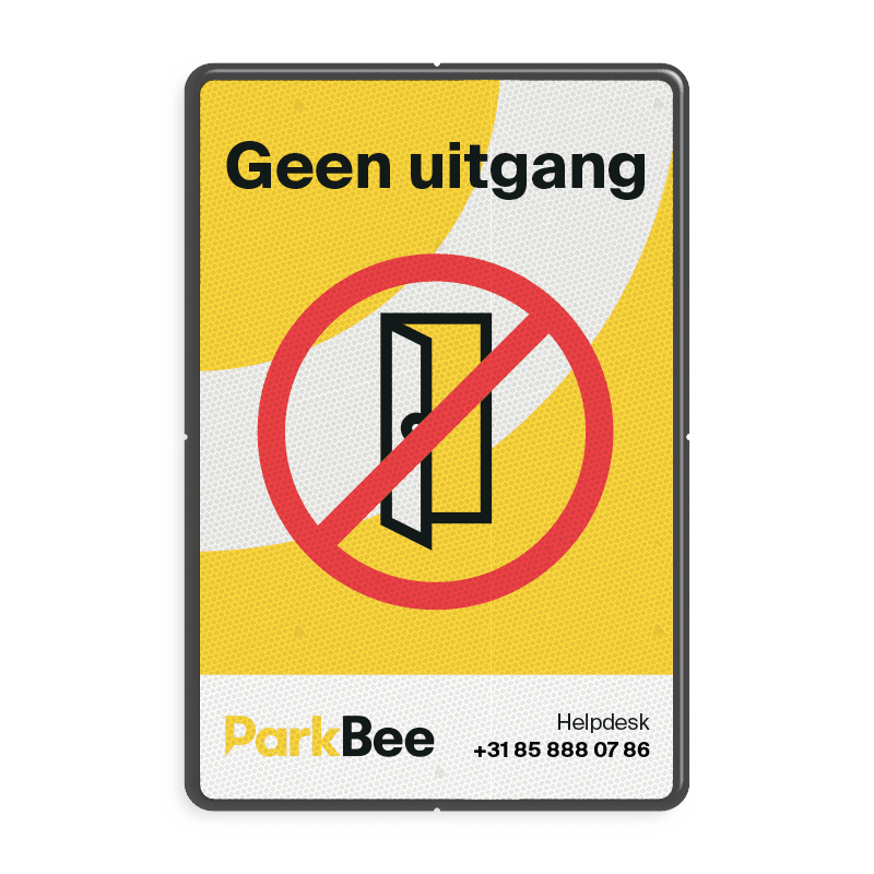 Informatiebord geen uitgang - 2:3 - ParkBee